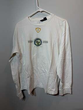 Vintage 2006 St. Clements School Hoop Long Sleeve T-Shirt White Large